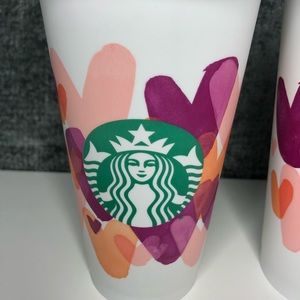 Starbucks Other - Set 2 Starbucks Valentines Reusable Hot Cups Starbucks Other - Set 2 Starbucks Valentines Reusable Hot Cups
